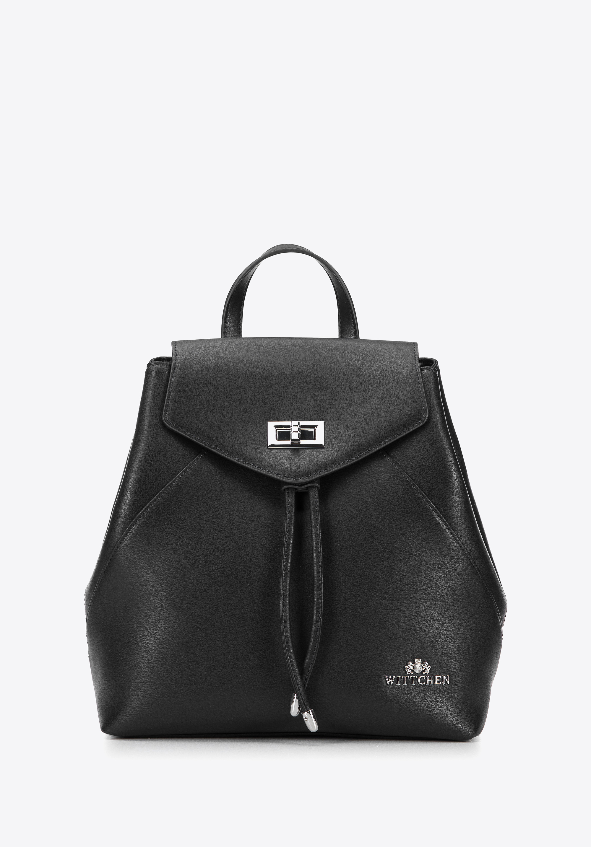 Damen-Lederrucksack mit Nähten