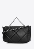 Gesteppte Damentasche mit Kette, schwarz-silber, 97-4Y-228-P, Bild 2