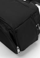 Kleine Reisetasche aus Nylon, schwarz-silber, 98-4Y-106-8, Bild 6