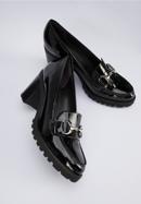 Plateau-Pumps aus Lackleder mit Profil, schwarz-silber, 95-D-100-1-38_5, Bild 7