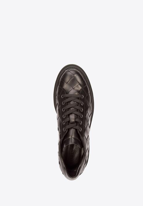 Sneaker für Damen mit geflochtenem Muster, schwarz, 93-D-110-1-37, Bild 4