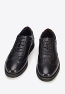 Sneaker für Herren aus Leder mit flacher Sohle, schwarz, 93-M-506-1-42, Bild 2