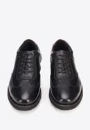 Sneaker für Herren aus Leder mit flacher Sohle, schwarz, 93-M-506-1-41, Bild 3