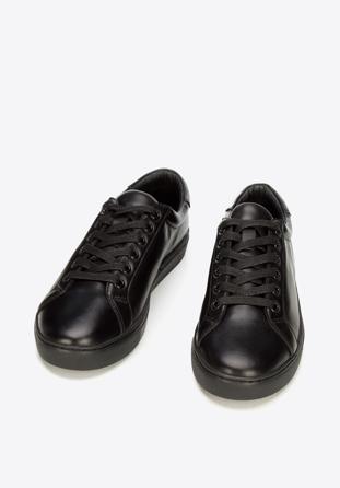 Sneakers für Damen aus Leder, schwarz, 93-D-550-1-38, Bild 1