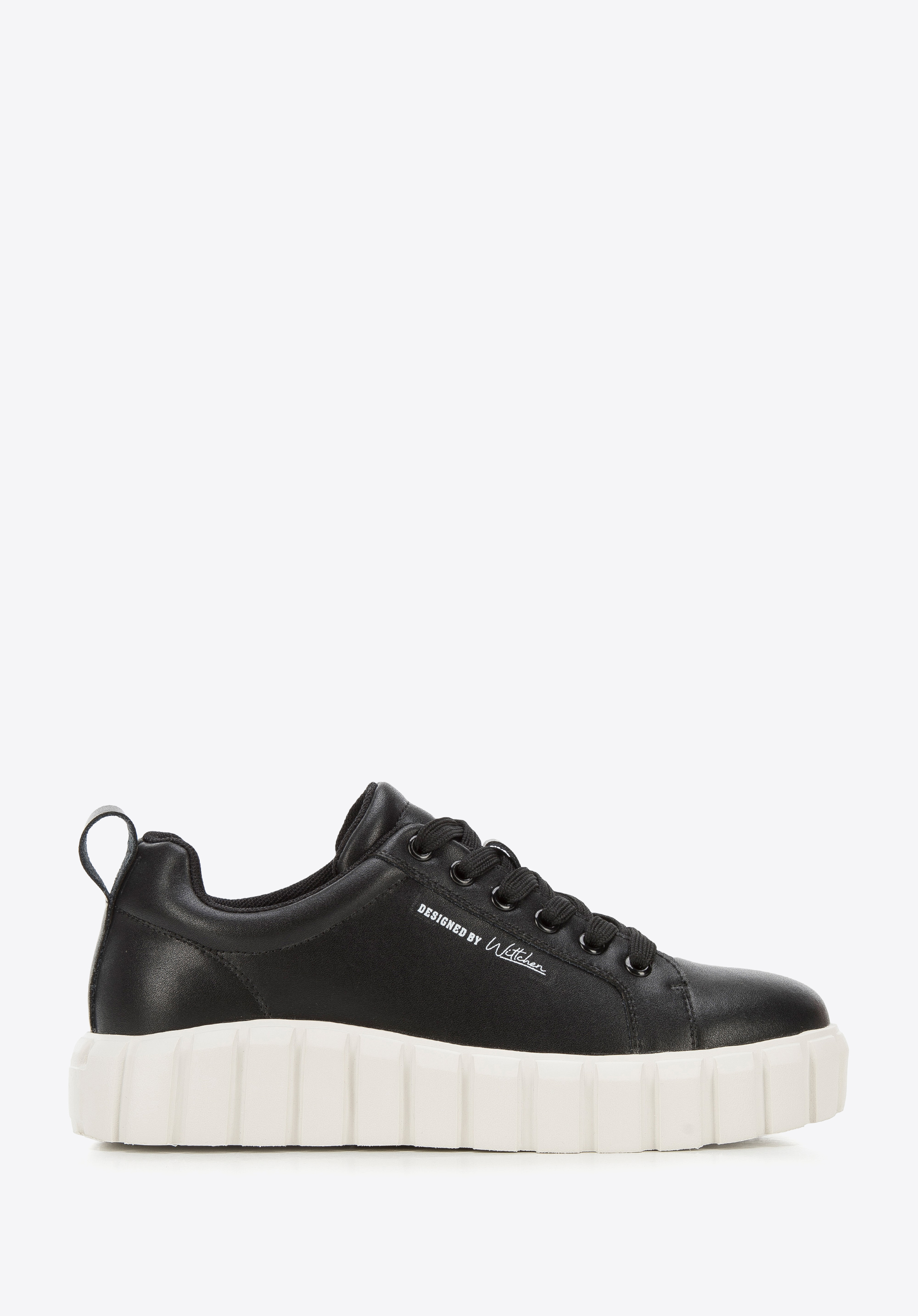 Sneakers für Damen aus Leder mit dicker Sohle
