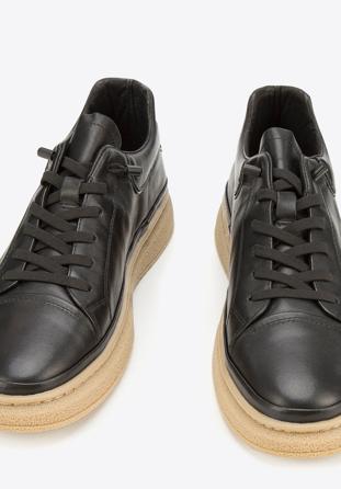 Sneakers für Herren mit heller Sohle, schwarz, 94-M-952-1-40, Bild 1