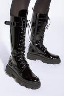 Springerstiefel aus Leder mit Plateausohle, schwarz, 95-D-800-1-38, Bild 15