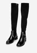 Stiefel aus Leder mit Kette und mit elastischem Schaft, schwarz, 93-D-504-1-38, Bild 2