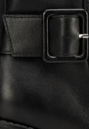 Stiefelette aus Leder mit Schnalle, schwarz, 93-D-551-L-40, Bild 8