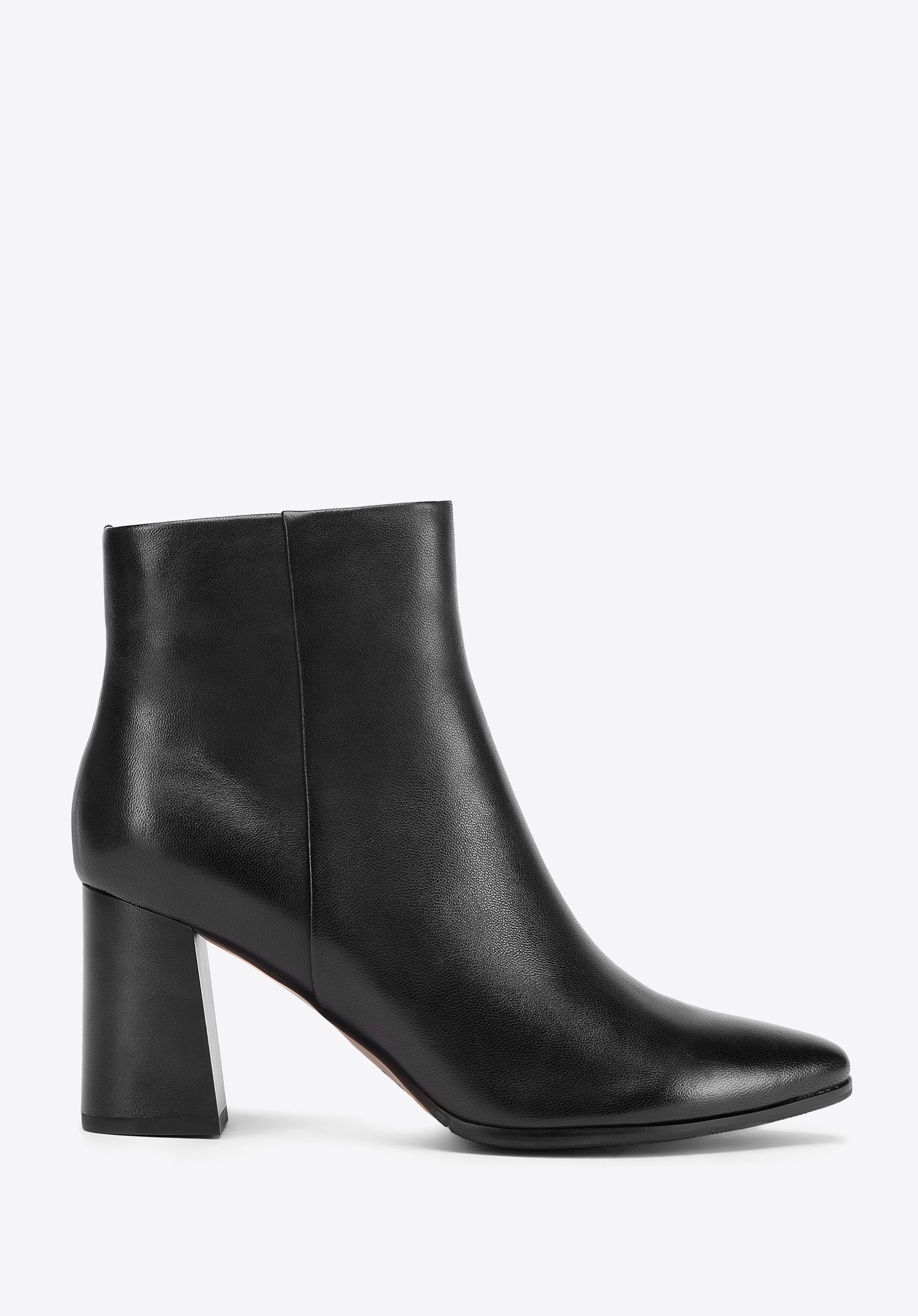 Stiefelette aus Leder mit Spitze, schwarz, 93-D-961-1-40, Bild 1