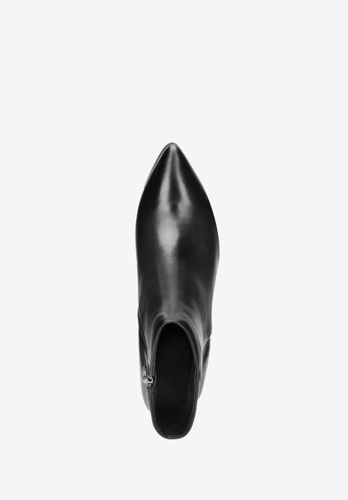 Stiefelette aus Leder mit Spitze, schwarz, 93-D-961-4-39, Bild 4