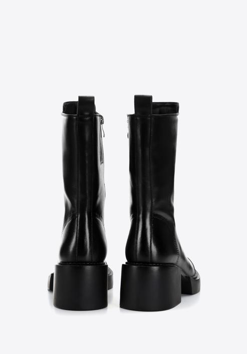 Stiefeletten aus Leder mit Reißverschluss vorne, schwarz, 97-D-500-1L-36, Bild 4