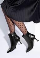 Stiletto-Stiefelette aus Leder in Kroko-Optik, schwarz, 95-D-506-3-40, Bild 15