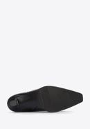Stiletto-Stiefelette aus Leder in Kroko-Optik, schwarz, 95-D-506-3-36, Bild 6