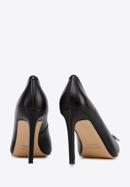 Stilettos aus Leder mit glänzender Schnalle, schwarz, 96-D-956-Z-36, Bild 5