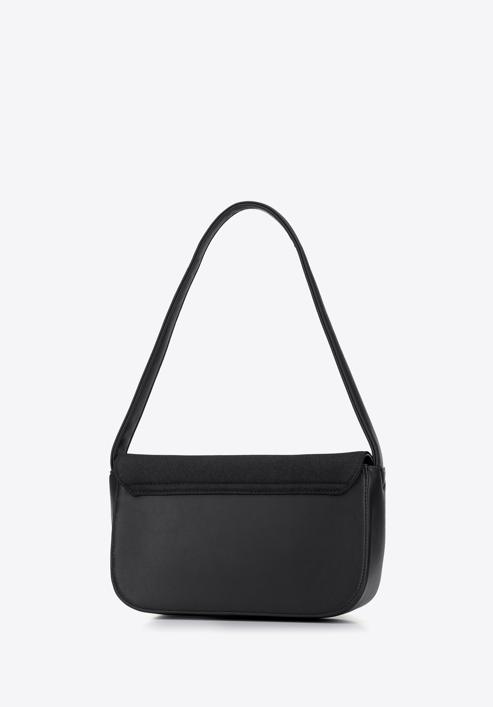 Überschlagtasche für Damen mit Kettenriemendetail, schwarz, 95-4Y-412-3, Bild 3