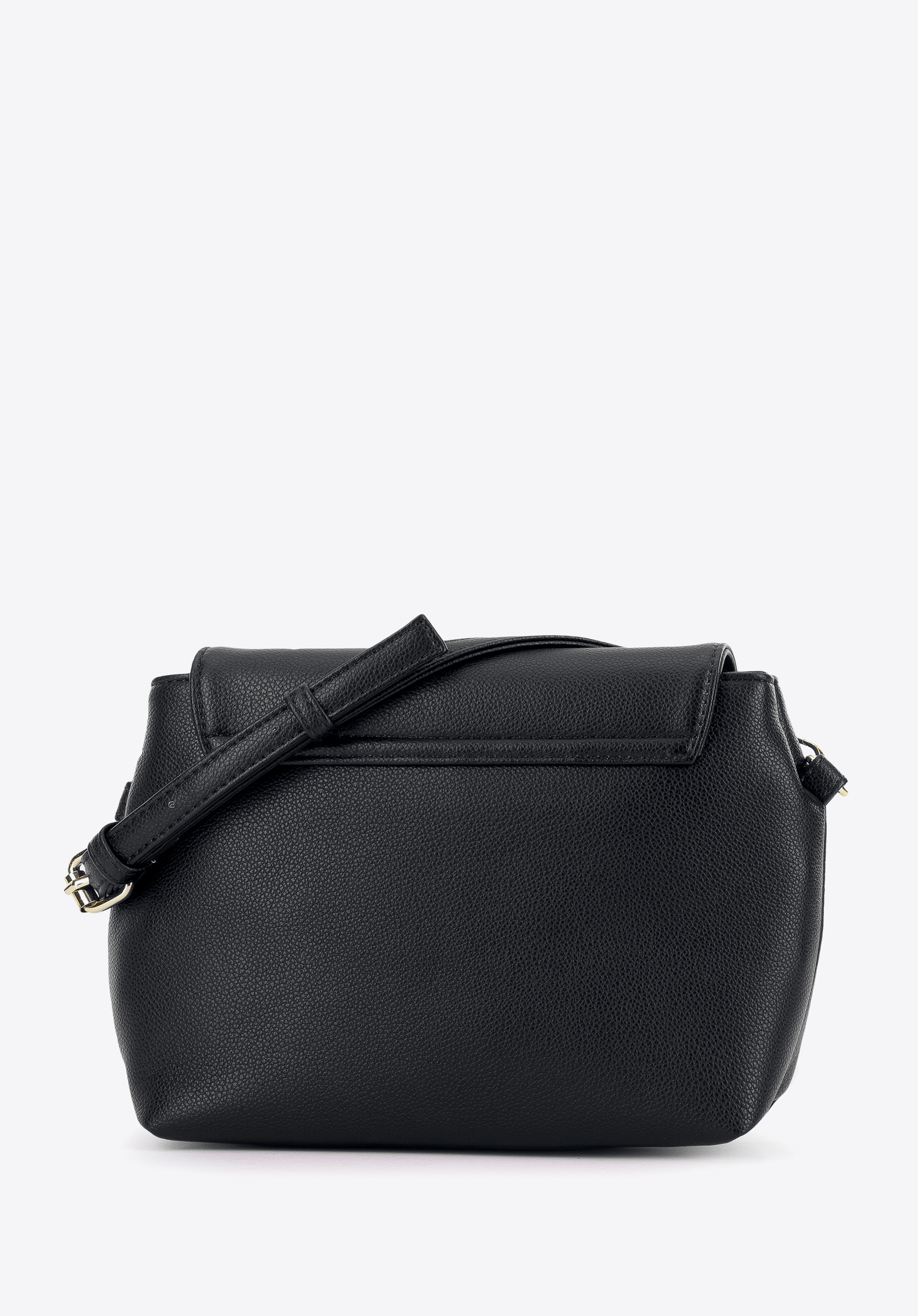 Umhängetasche für Damen aus gekräuseltem Öko-Leder, schwarz, 96-4Y-726-1, Bild 1