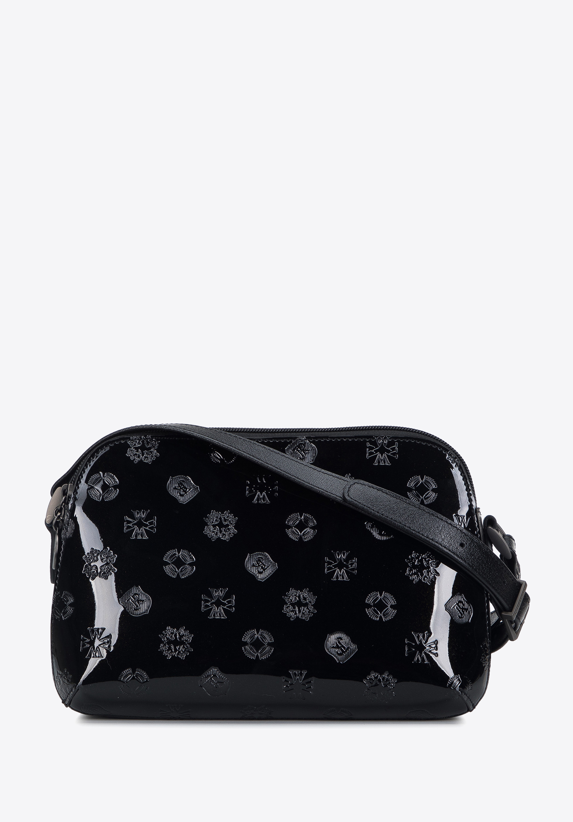 UMHÄNGETASCHE AUS LEDER MIT MONOGRAMM , schwarz, 34-4-099-11, Bild 1
