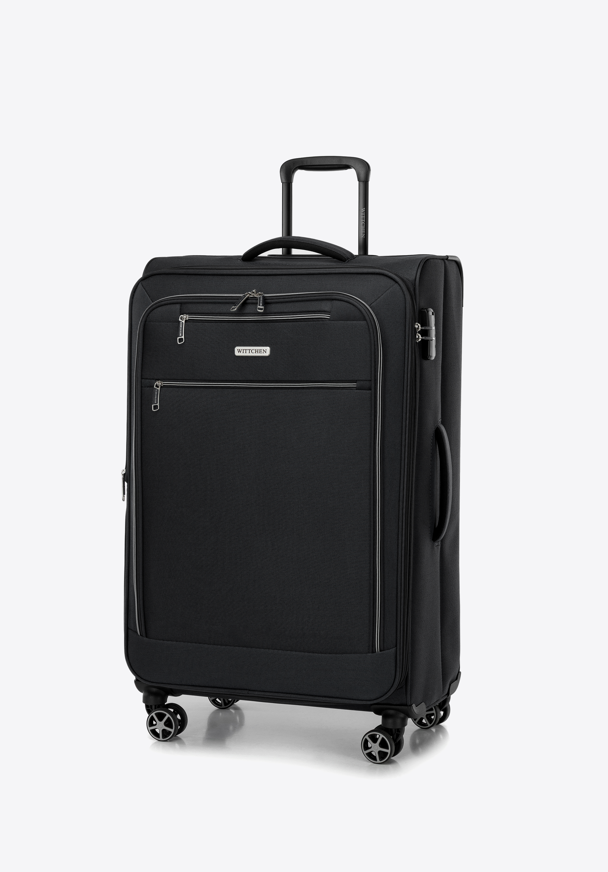 Weicher großer Koffer aus Polyester, schwarz, 56-3S-173-10, Bild 1