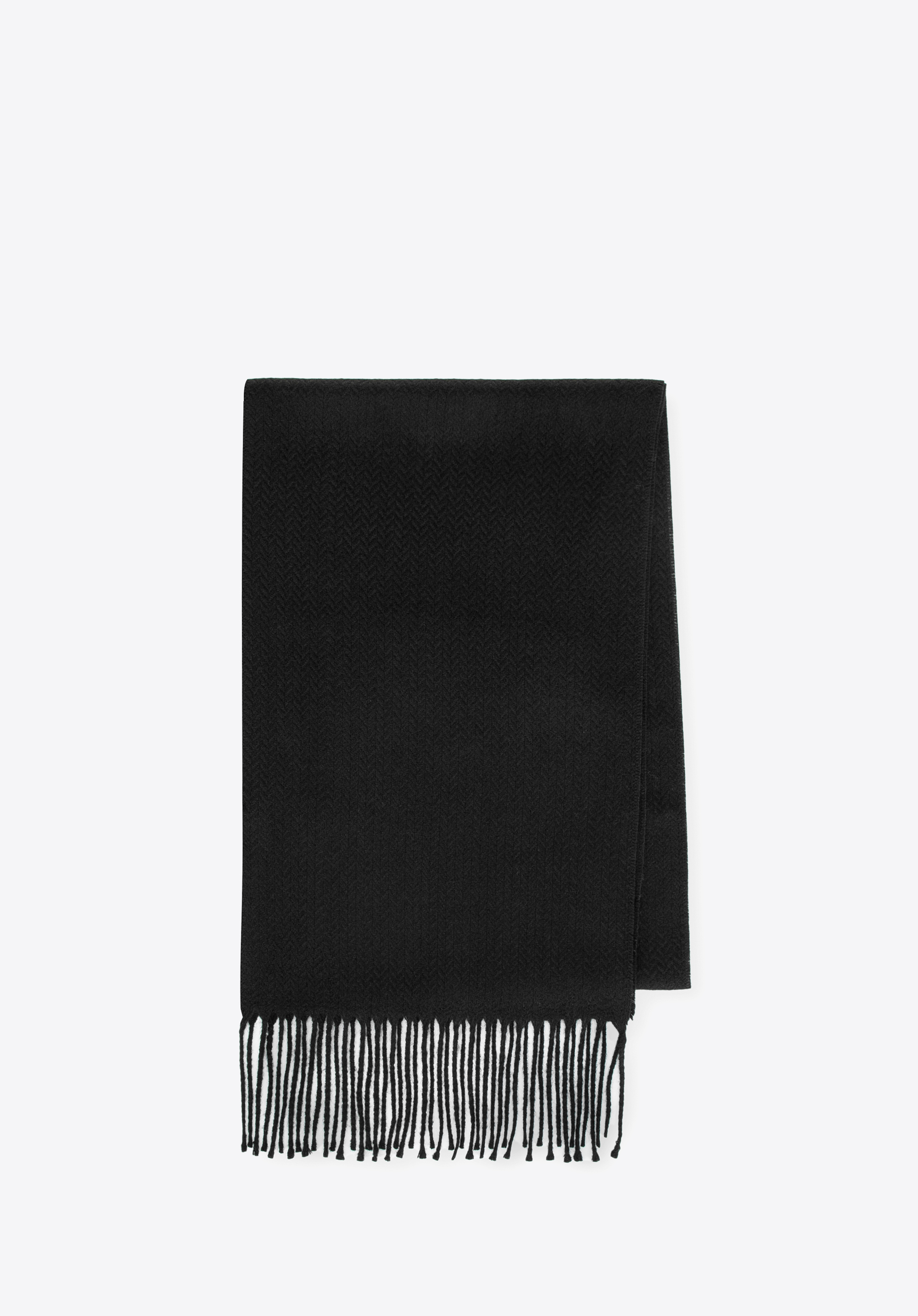 Weicher Schal mit zartem Muster, schwarz, 100-7U-000-1, Bild 1