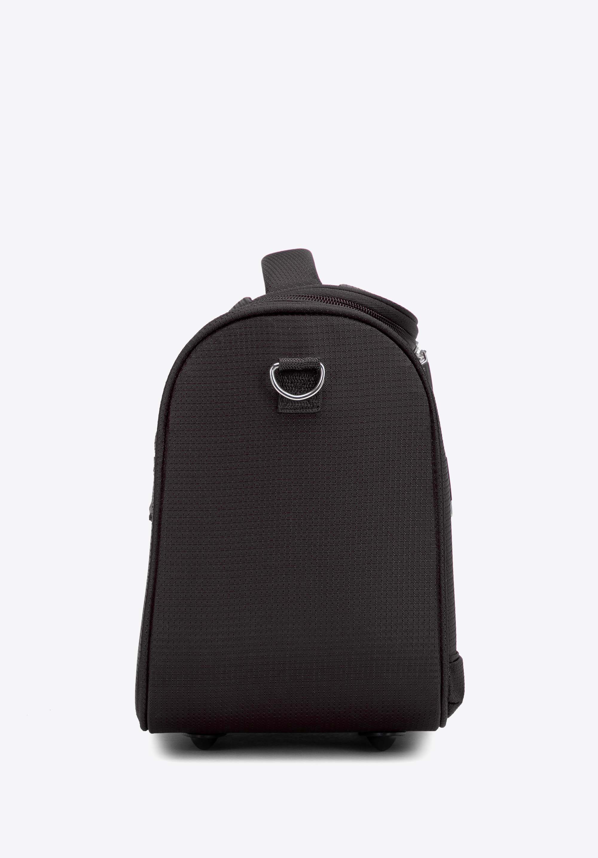 Weiches Kosmetiketui mit glitzerndem Reißverschluss, schwarz, 56-3S-854-10, Bild 1