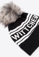 Damenmütze mit WITTCHEN-Aufschrift, schwarz-weiß, 97-HF-004-1, Bild 2