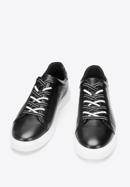 Ledersneaker für Herren, schwarz-weiß, 93-M-500-1W-40, Bild 2