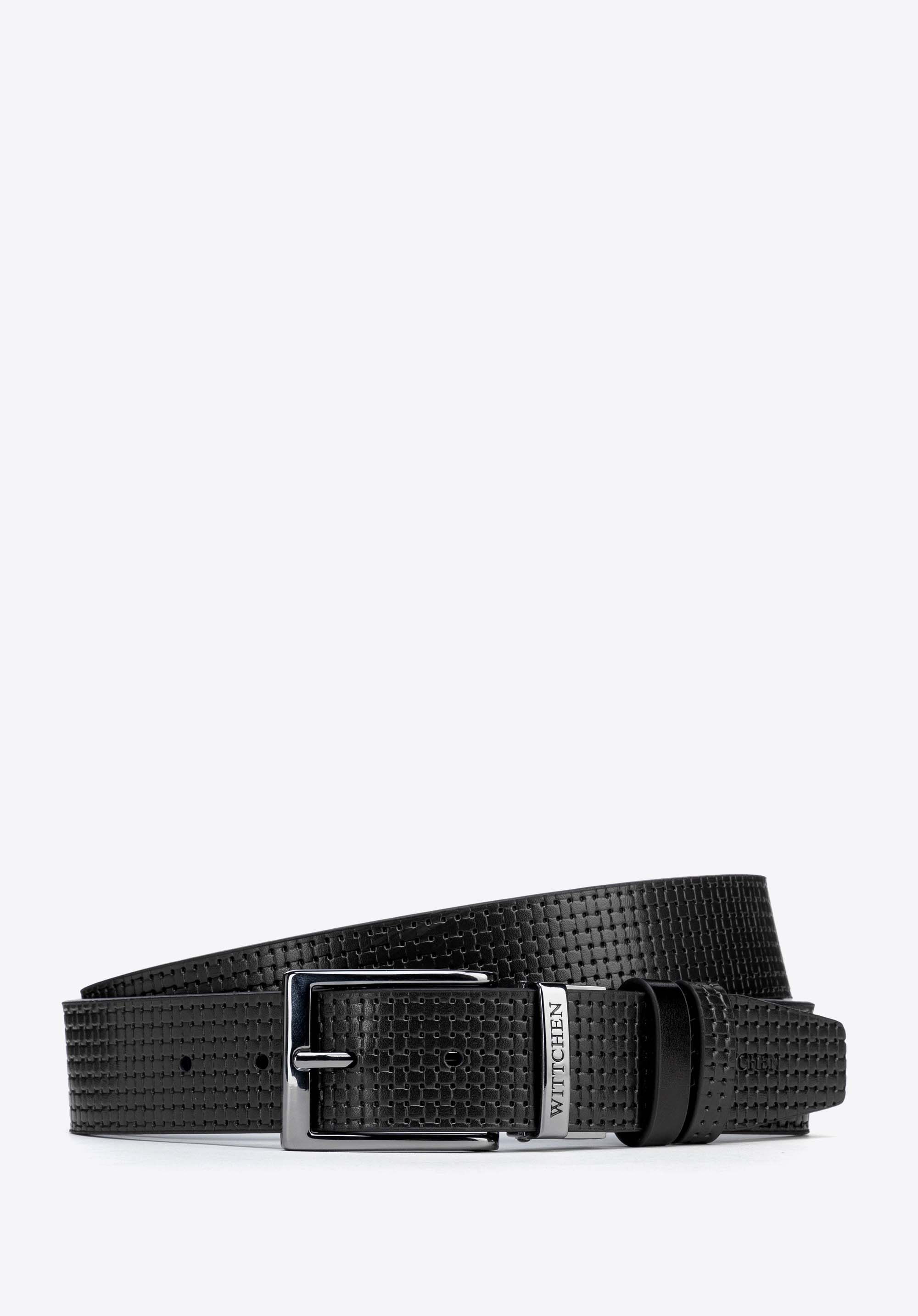 Wendbarer Ledergürtel für Herren, schwarz, 103-8M-921-1-11, Bild 1