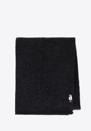 Dünner Damenschal aus Wolle, schwarzgrau, 91-7D-X09-8, Bild 1