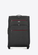 Großer Koffer mit buntem Reißverschluss, schwarzgrau, 56-3S-503-31, Bild 1