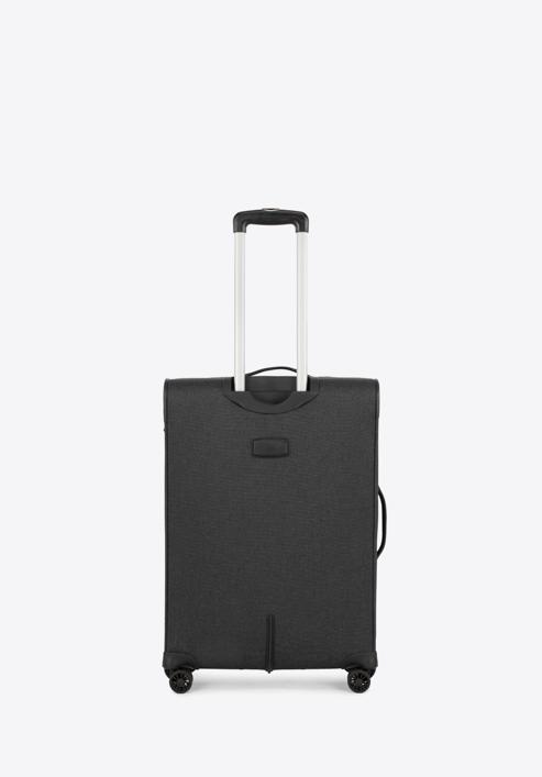 Kofferset mit rotem Reißverschluss, schwarzgrau, 56-3S-50S-31, Bild 4