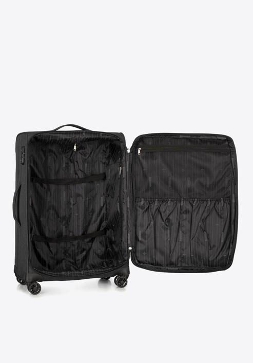 Mittlerer Koffer mit buntem Reißverschluss, schwarzgrau, 56-3S-502-12, Bild 5
