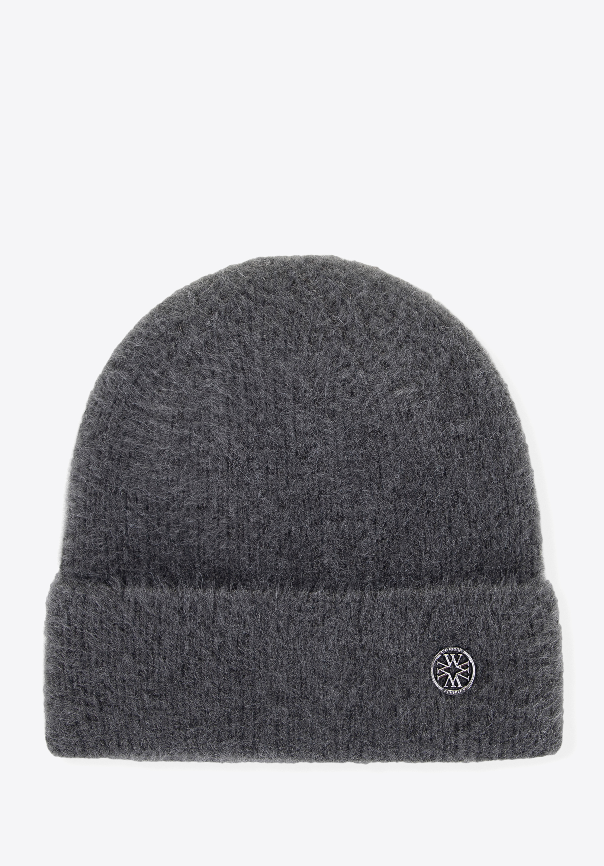 Dámská zimní čepice z měkké látky, šedá, 101-HF-202-8, Obrázek 1