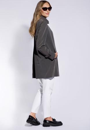Dámský kabát, šedá, 86-9W-100-8-XL, Obrázek 1