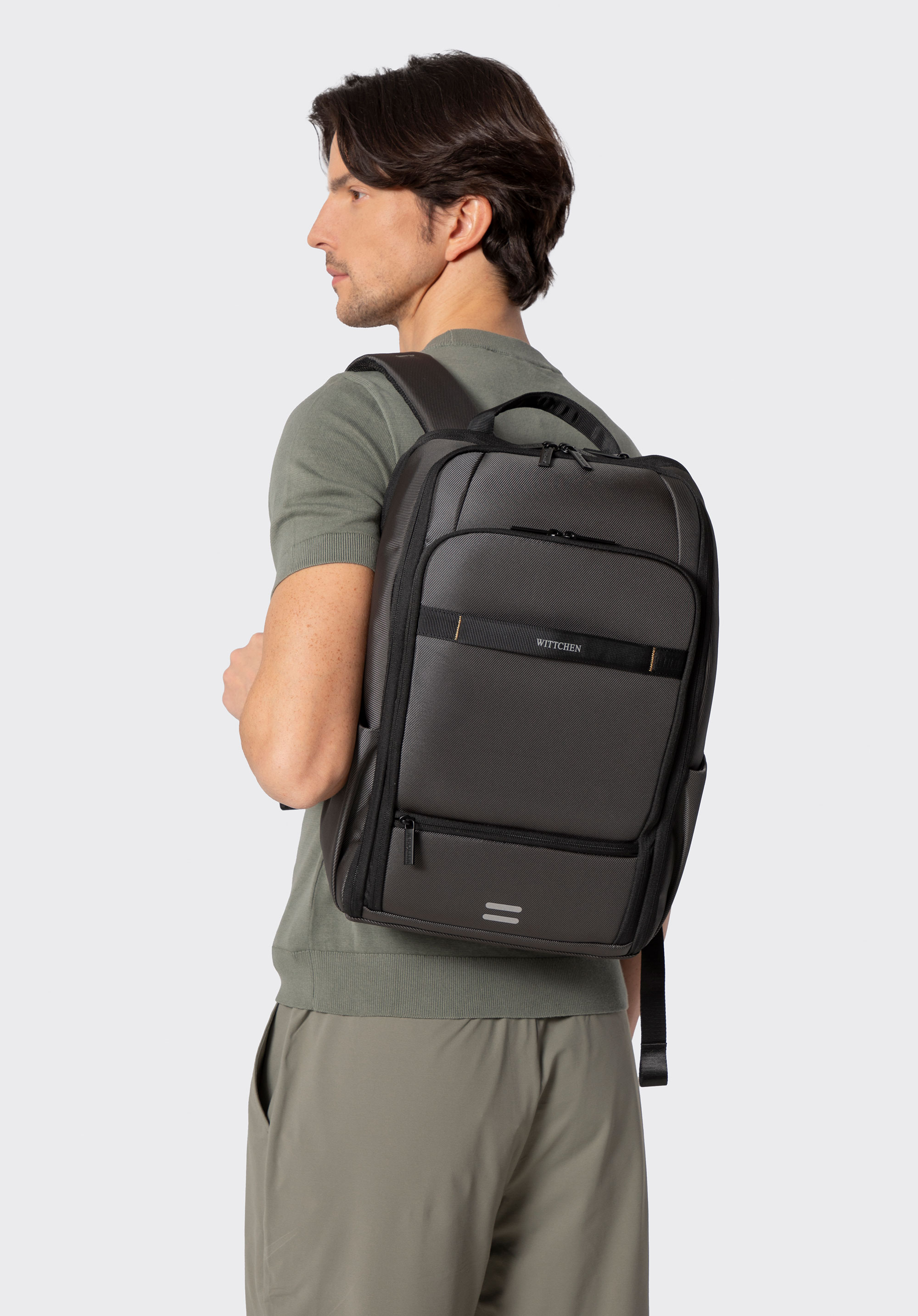 Multifunkční batoh do letadla s přihrádkou na 17" notebook, šedá, 102-3P-809-8, Obrázek 1