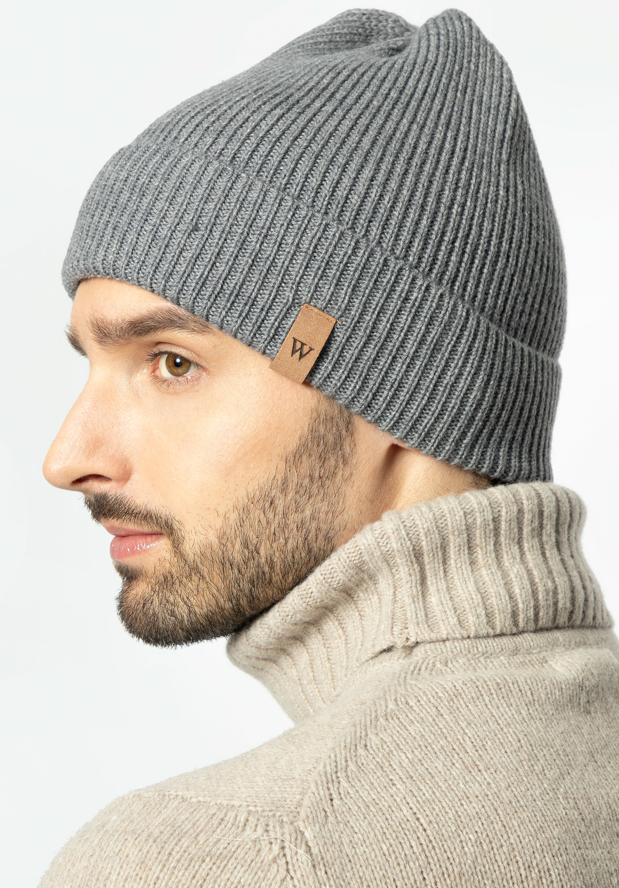 Pánská čepice, šedá, 97-HF-020-8, Obrázek 1