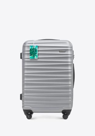 Středně velký kufr s visačkou na zavazadla, šedá, 56-3A-312-01Z, Obrázek 1