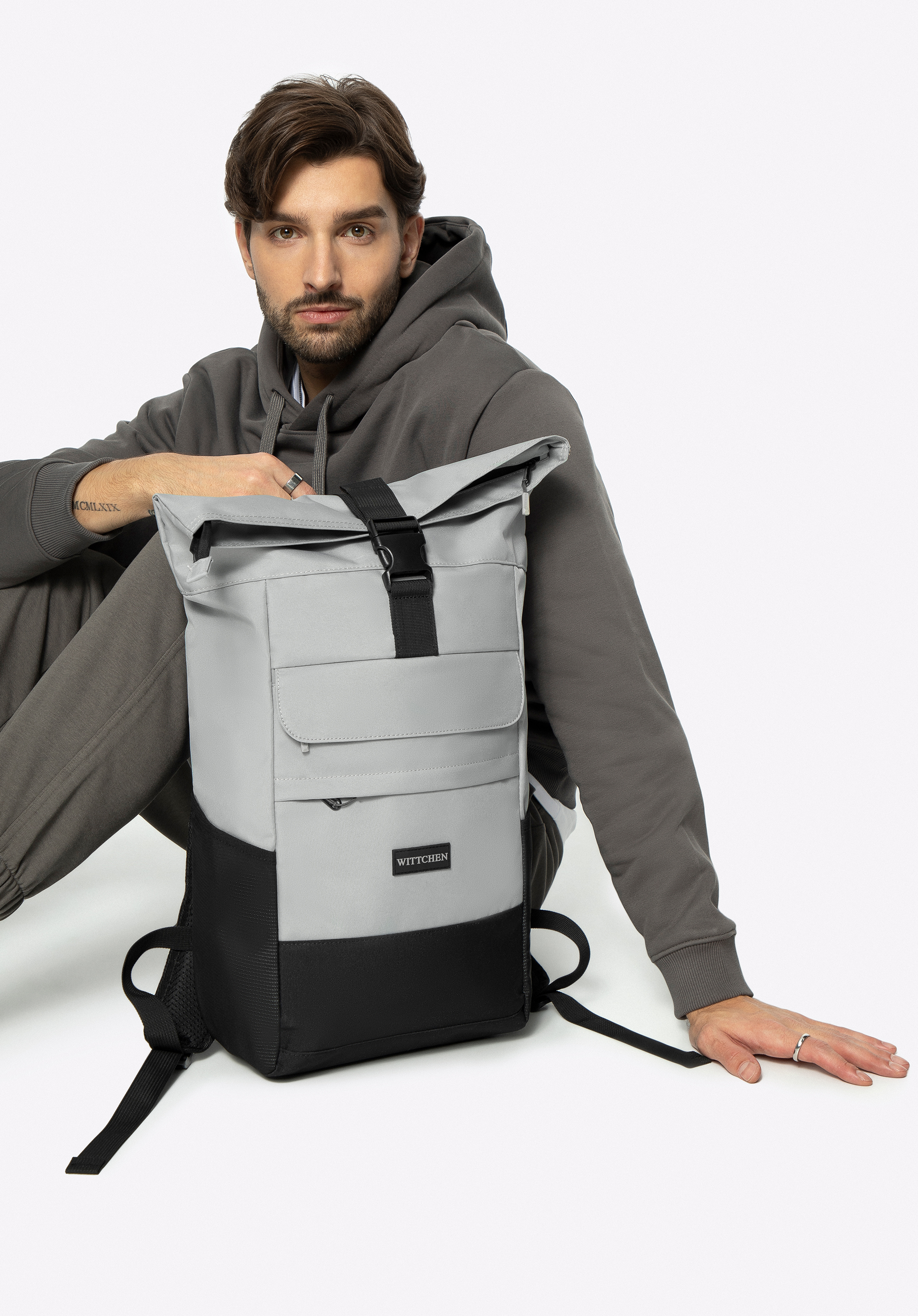 Víceúčelový zdarma na palubě kabinový batoh, šedo-černá, 56-3S-020-80, Obrázek 1