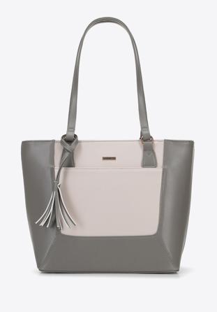 Dámská kabelka, šedo-krémová, 96-4Y-617-1, Obrázek 1