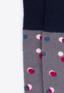 Pánské ponožky s barevnými puntíky, šedo-tmavě modrá, 98-SM-050-X3-43/45, Obrázek 4