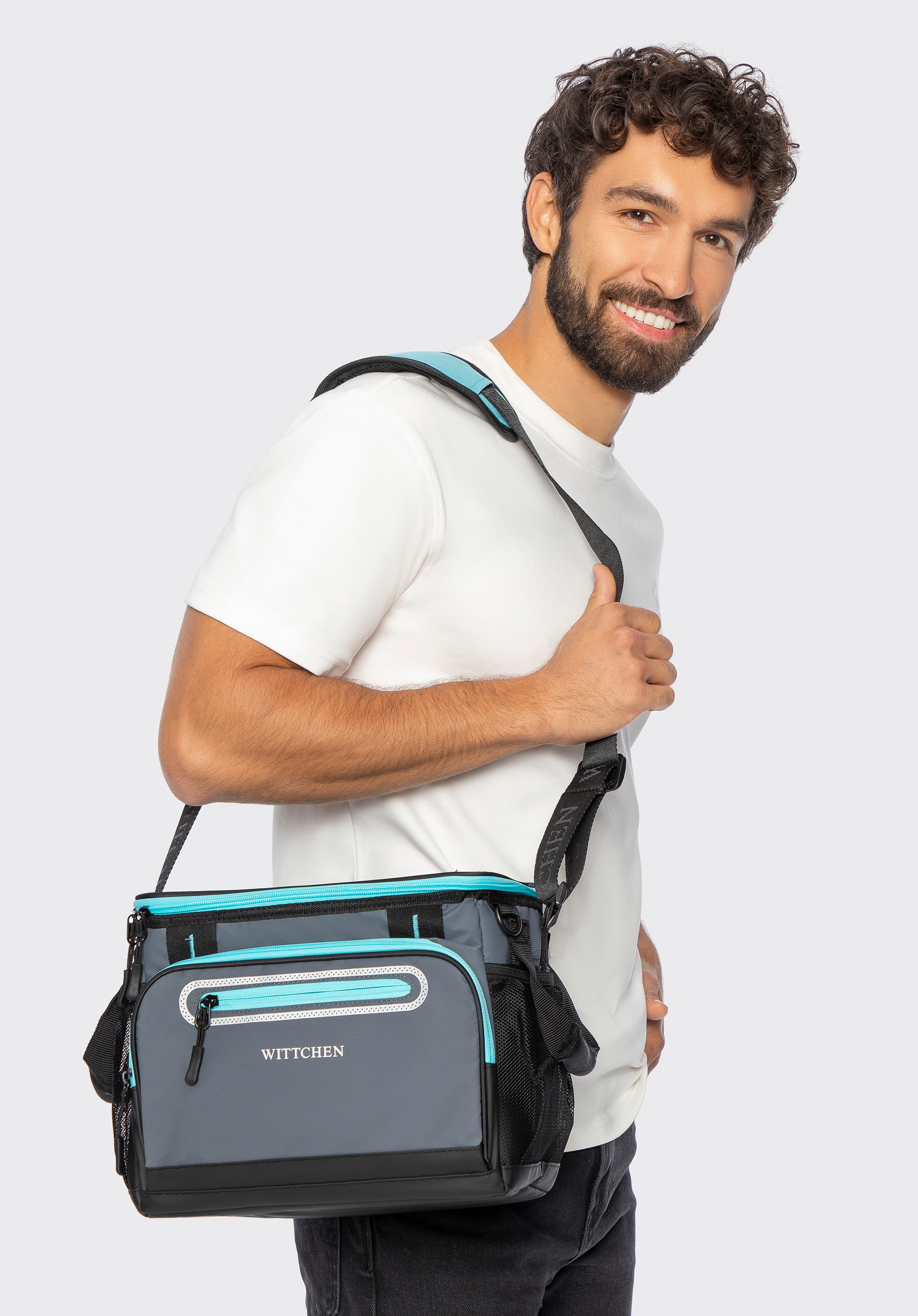 16l izolovaná chladicí taška, šedomodrá, 56-3S-109-01, Obrázek 1