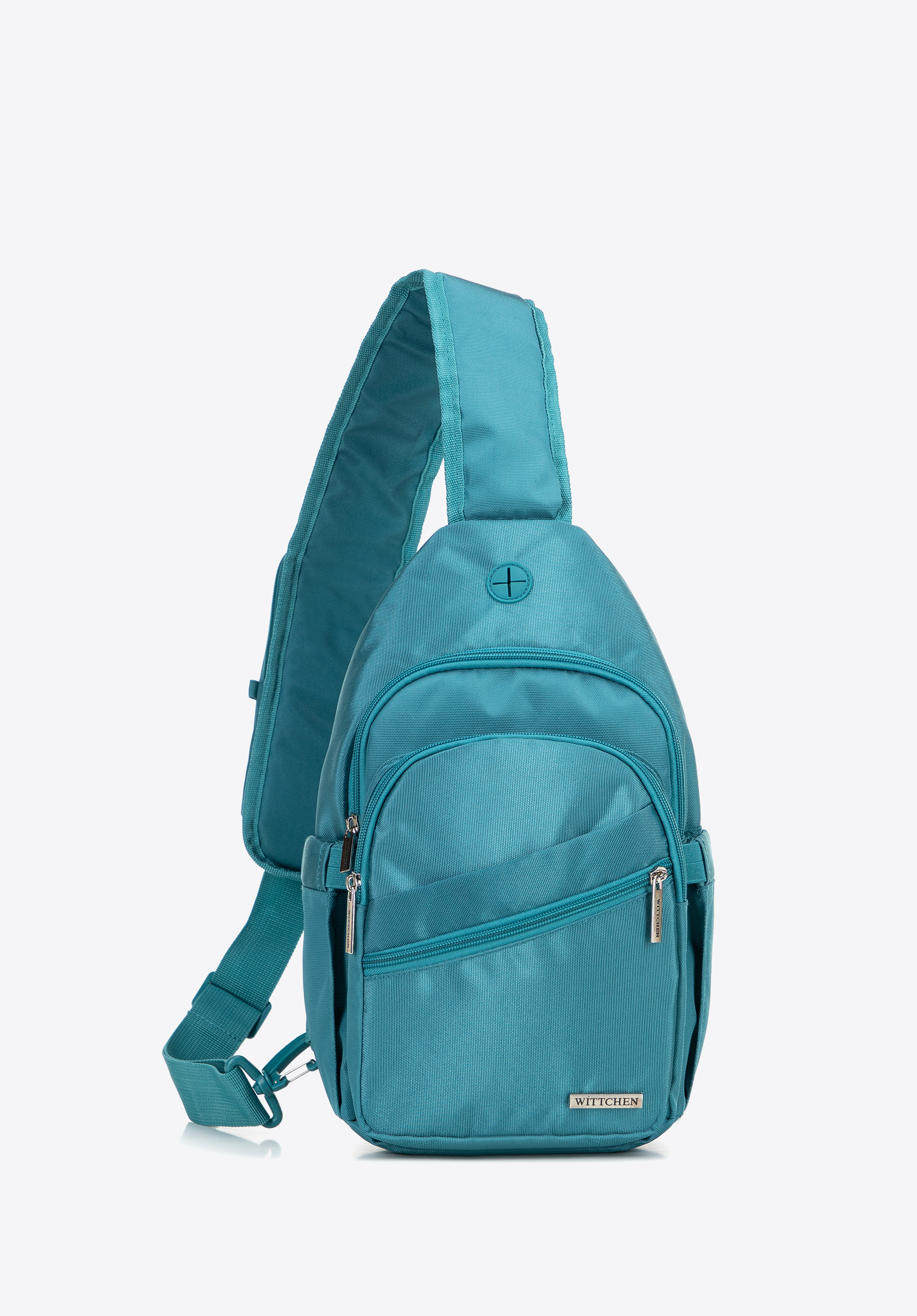 Polyesterový batoh přes rameno, šedozelená, 29-3P-001-90, Obrázek 1