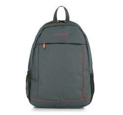 Тканевой дорожный рюкзак, серо - оранжевый, 56-3S-467-01, Фотография 1