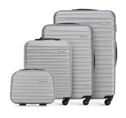 Комплект чемодановКомплект чемоданов из ABS-пластика с ребристой фактурой, серый, 56-3A-31K-01, Фотография 1