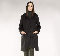 Женское пальто, серый, 85-9W-100-8-L, Фотография 1