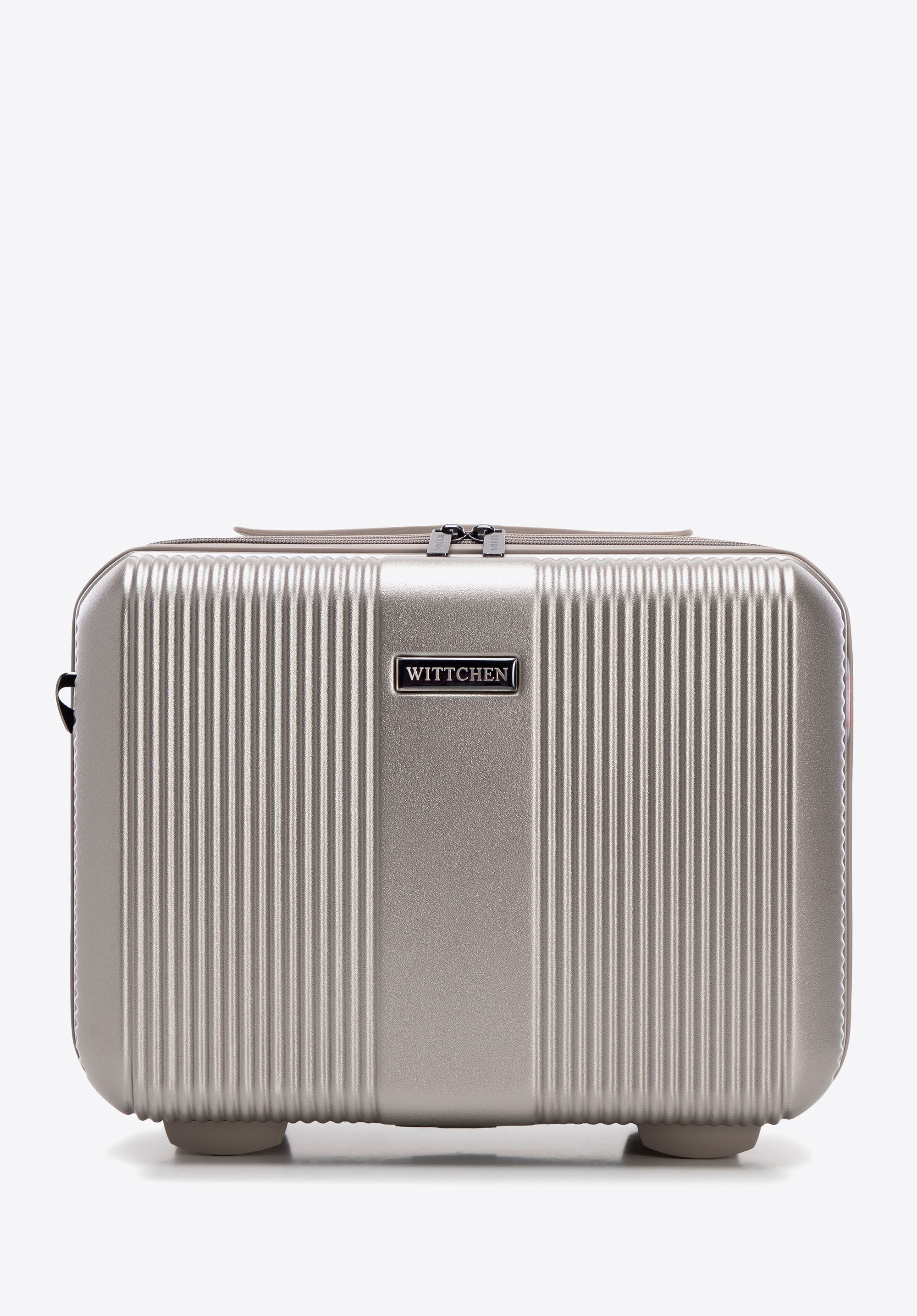 Полікарбонатний ребристий косметичка, шампанське, 56-3P-904-87, Фото 1