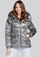 Gesteppte Damenjacke aus Nylon, silber, 93-9D-403-1-XL, Bild 1