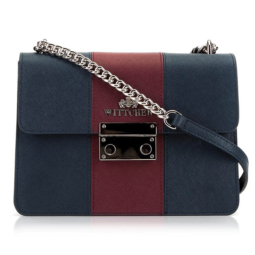 

Сумка женская, Сине - бордовый