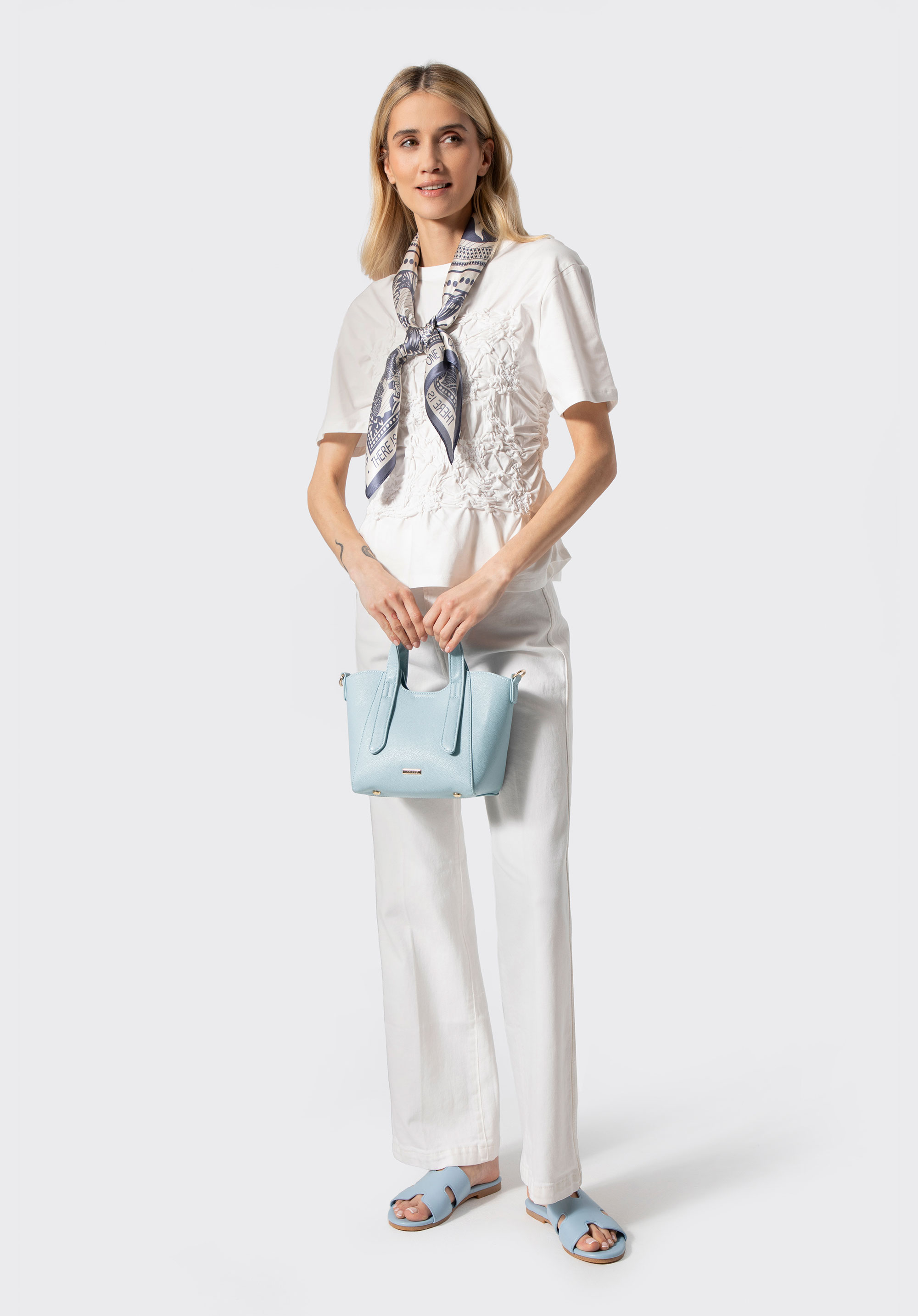 Жіноча сумка зі знімною косметичкою міні, синій, 100-4Y-214-N, Фото 1