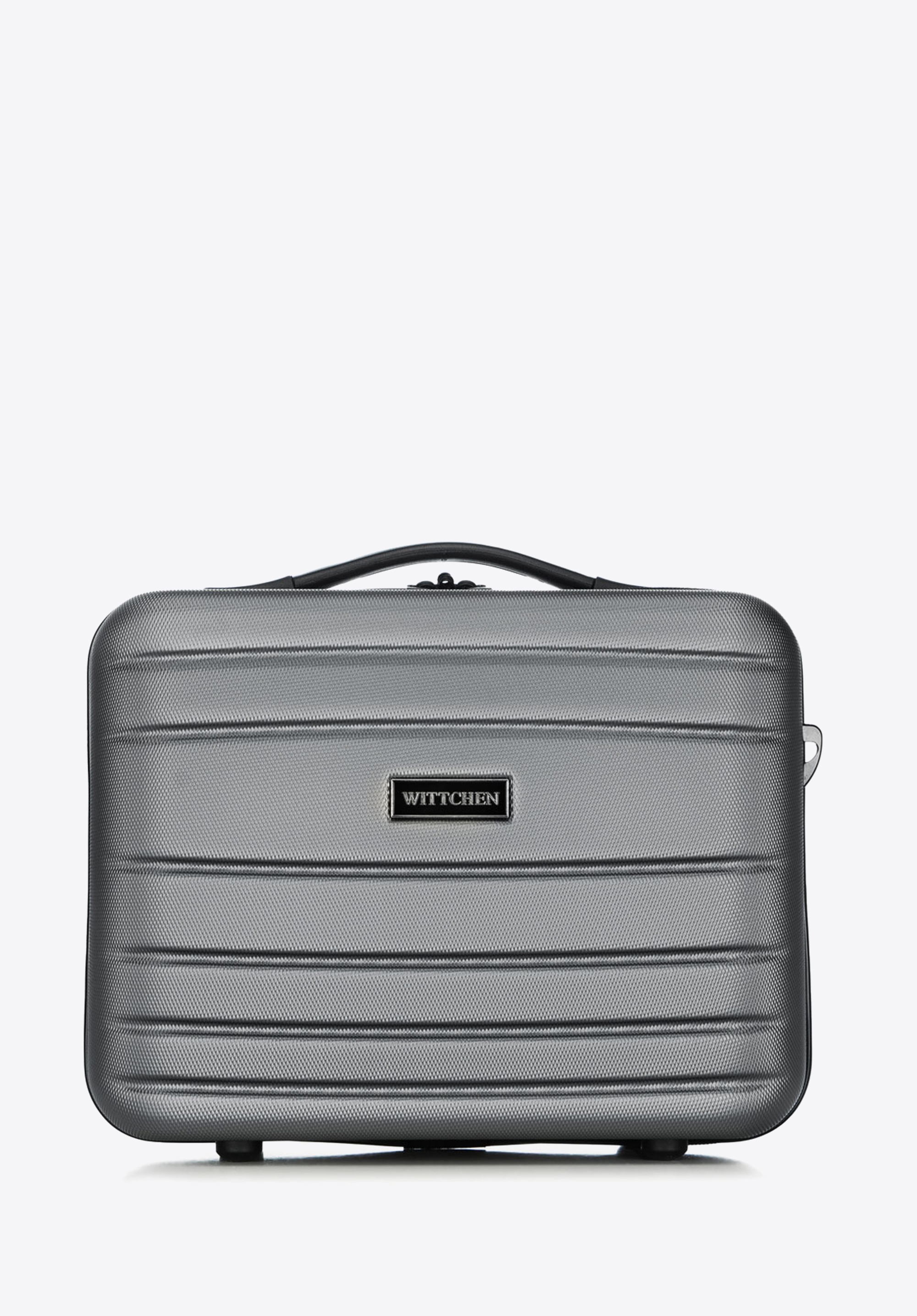 Cestovná kozmetická taška z ABS s ryhovaním, sivá, 56-3A-654-01, Obrázok 1